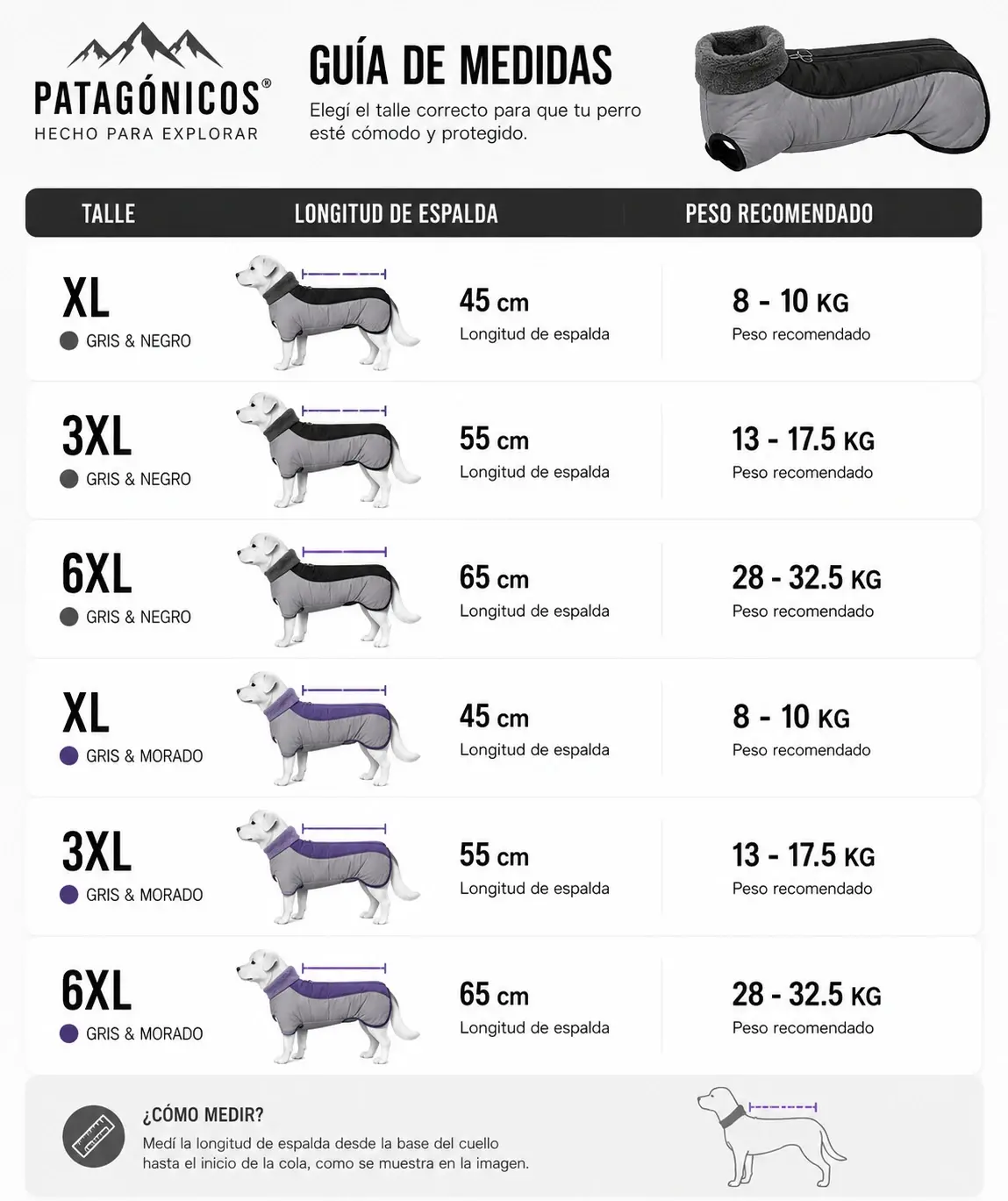 CAMPERA IMPERMEABLE PERROS GRANDES Info 1